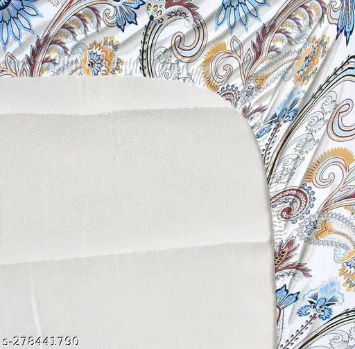 Magizh Fitted Double Bedsheet with 2 Pillow Covers