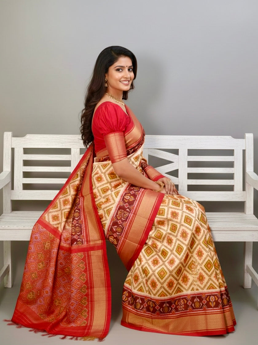 Deeksha – Ikkat Pure Silk Saree