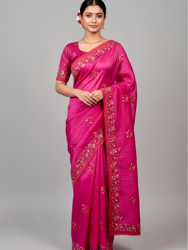 Samaira Soft Gold Crush SAREE - Thugil