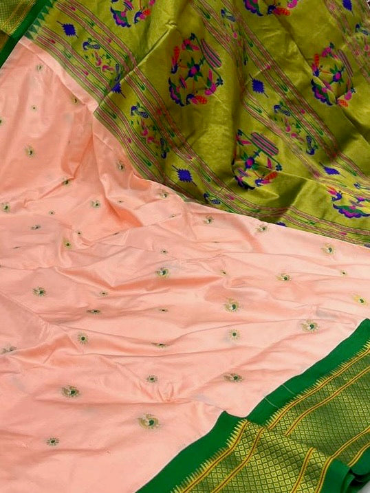 Kamini- Kadiyal Paithani Pure Silk Saree
