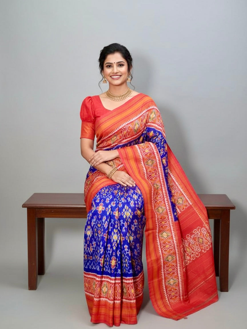 Dinesha– Ikkat Pure Silk Saree