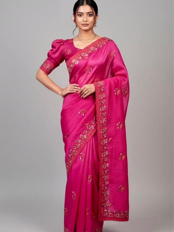 Samaira Soft Gold Crush SAREE - Thugil