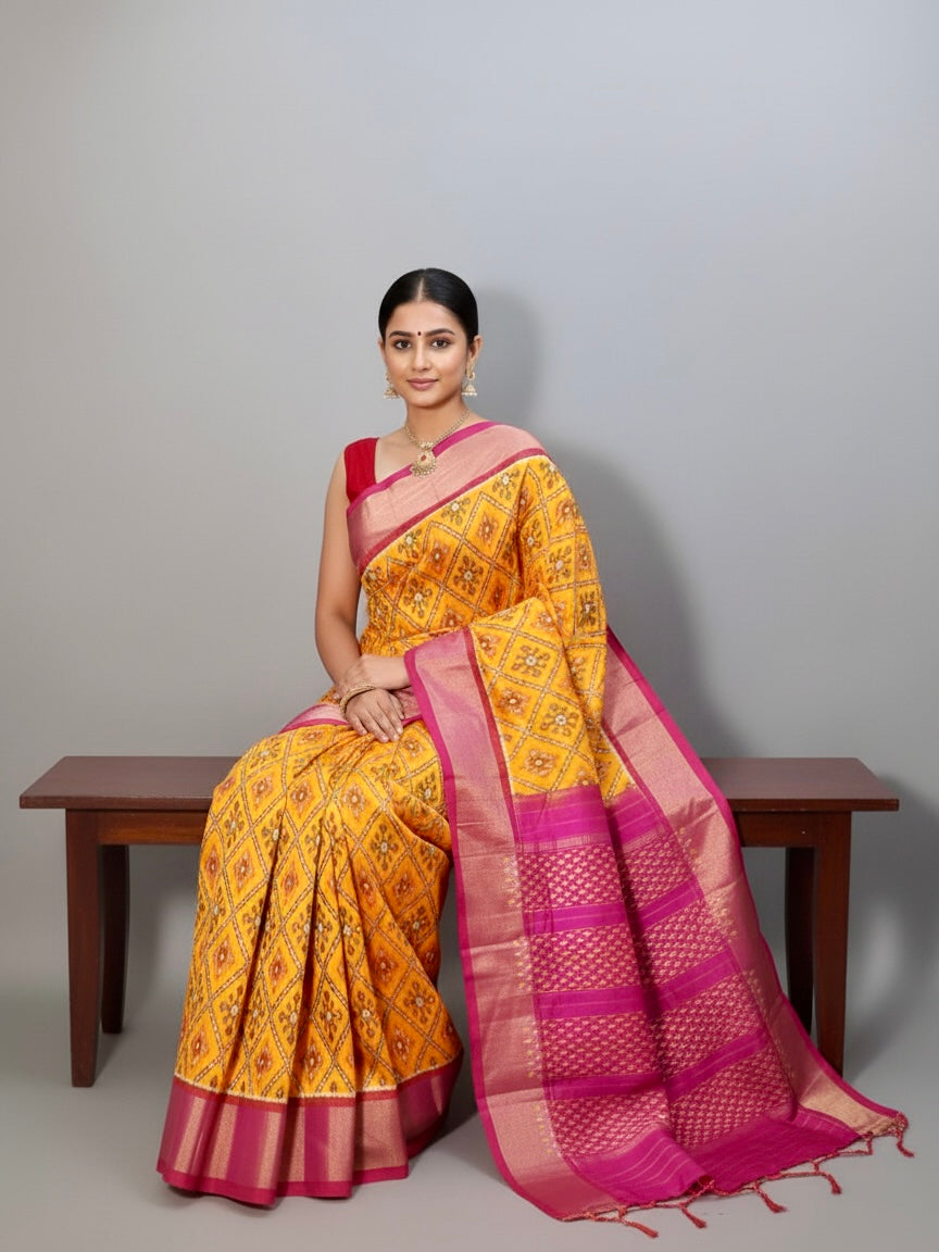 Abirami – Pure Ikkat Silk Saree