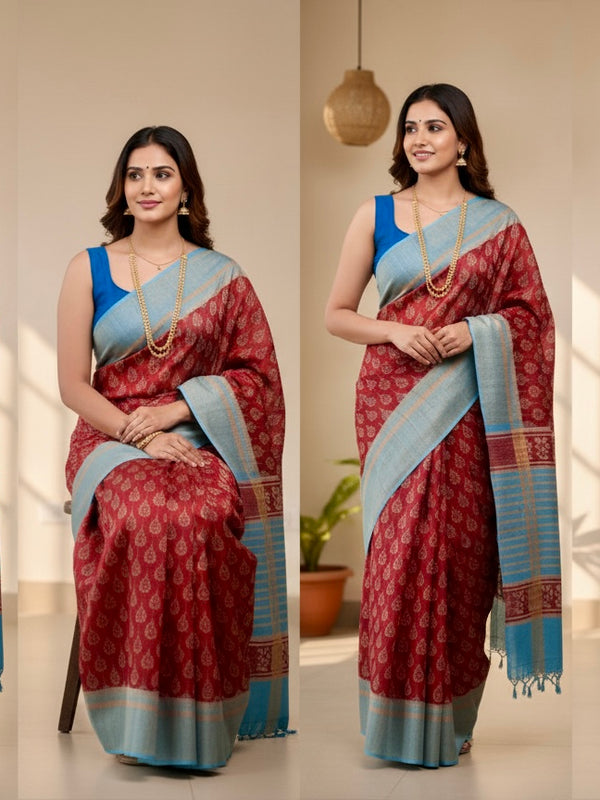 Shravya Pure Tussar Ghicha Silk - Thugil