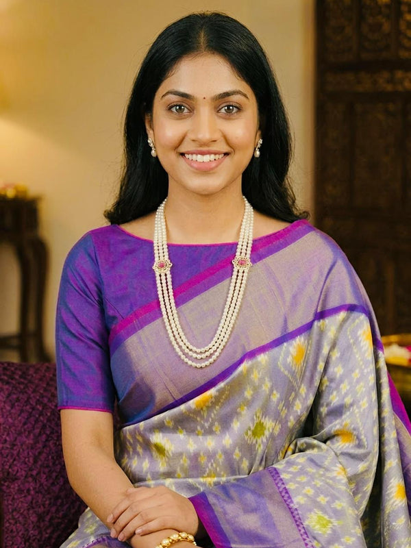 Mathumathi – Pochampally Double Ikkat Pure Silk Saree (Silk Mark Certified)