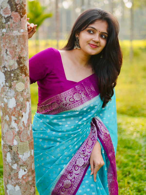 All Over Butti Semi Georgette - Thugil