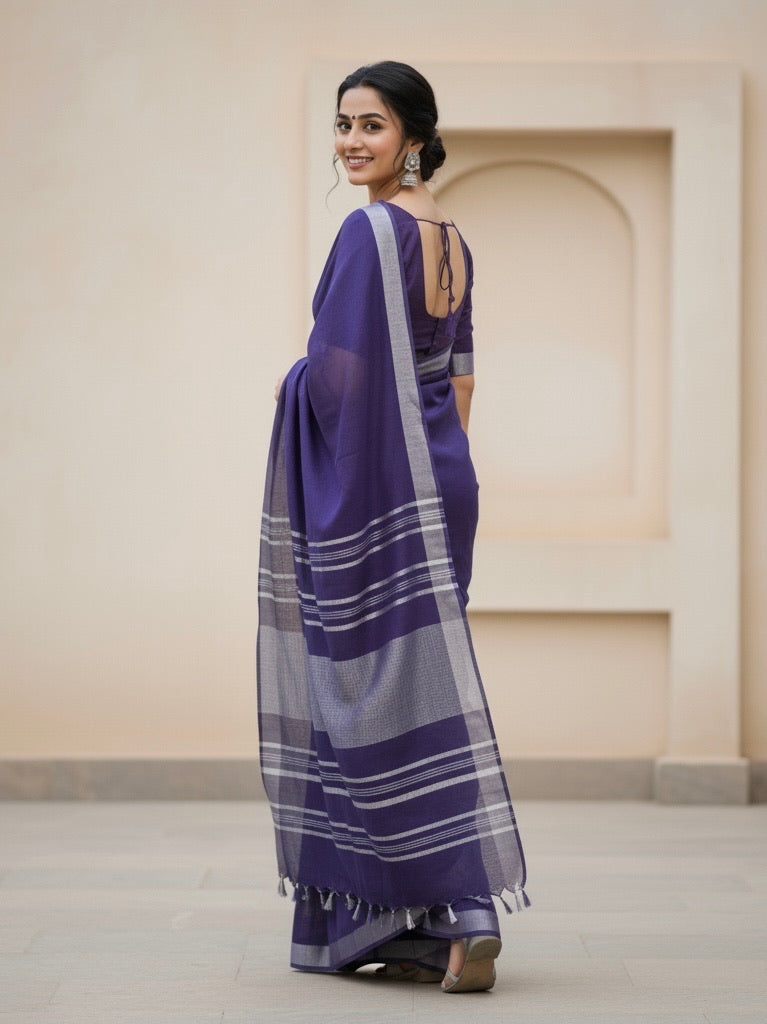 Dhwani Semi-Linen Saree