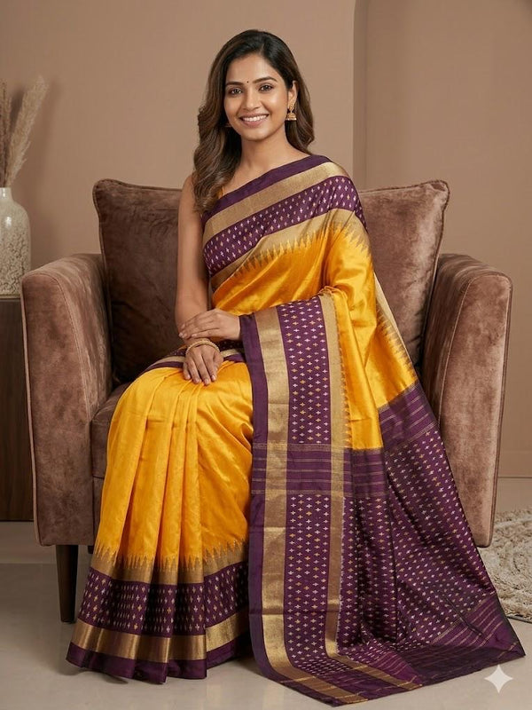 Niranjani – Pochampally Double Ikkat Pure Silk Saree (Silk Mark Certified)