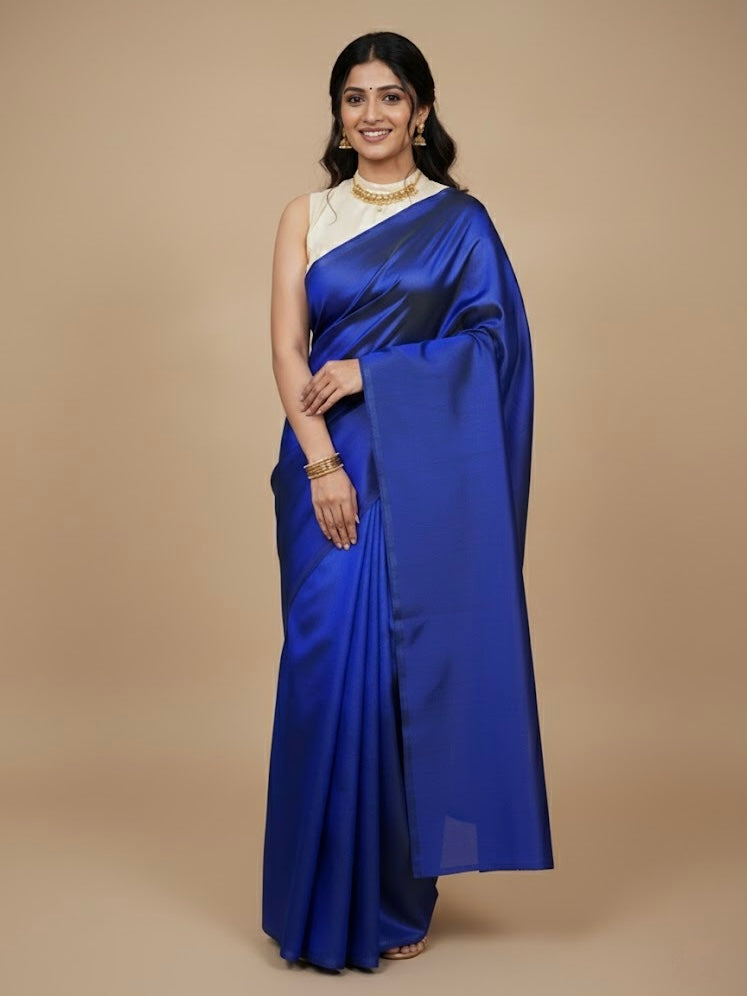 Kanisha Royal Blue Katan Silk Saree