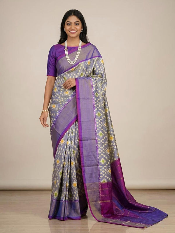 Mathumathi – Pochampally Double Ikkat Pure Silk Saree (Silk Mark Certified)