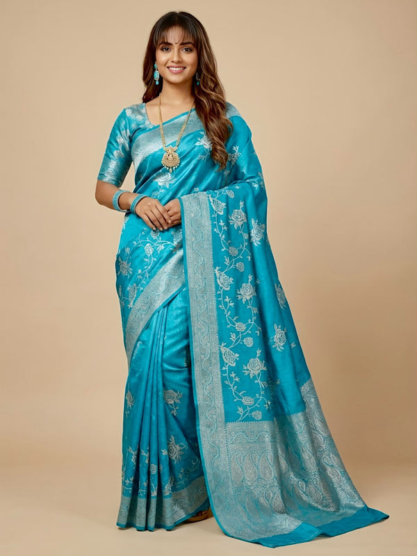 Guna-Pure Tussar Silk Jamdani Jari Buta Saree(Silkmark certified)