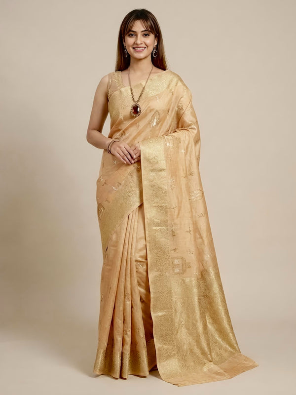 Parimala – Pure Tussar Silk Jamdani Jari Buta Saree(Silkmark certified)