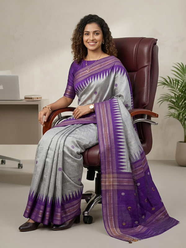 Thamizharasi-Pure Raw Silk (Silkmark Certified)