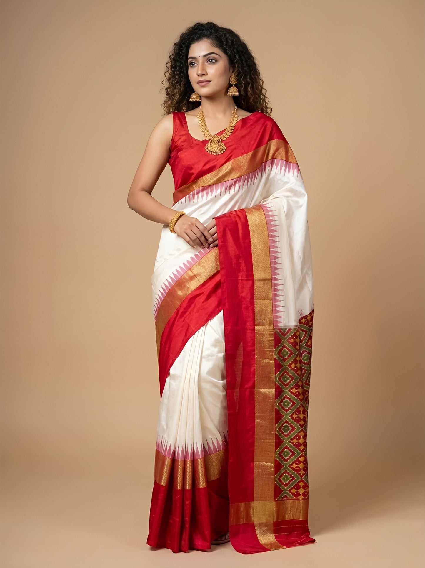 Neena – Pochampally Double Ikkat Pure Silk Saree (Silk Mark Certified)