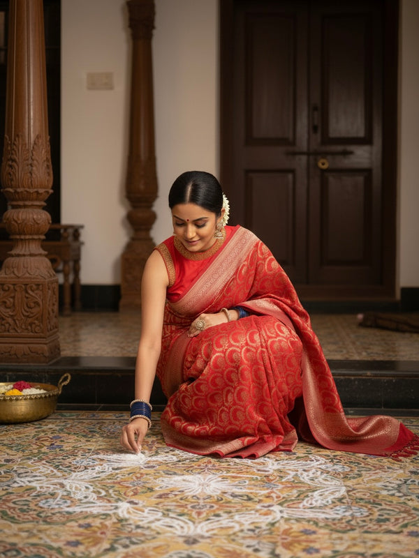 Ishani Pure Banarasi Mashru Silk - Thugil