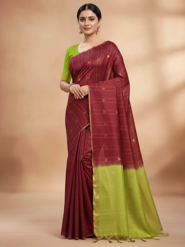 Kamala- Premium Semi Tussar Silk Saree - Thugil