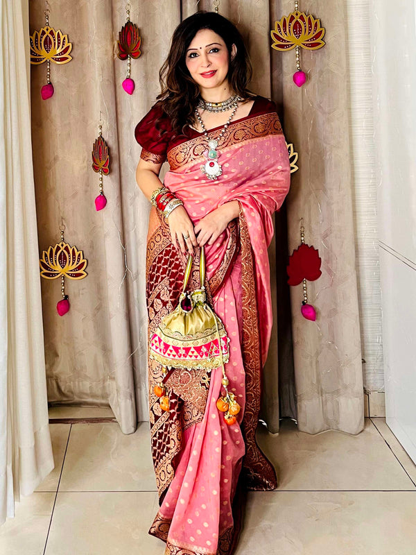 Nilani – Semi Georgette Butta Design Saree with Blouse Piece - Thugil