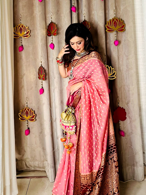 Nilani – Semi Georgette Butta Design Saree with Blouse Piece - Thugil