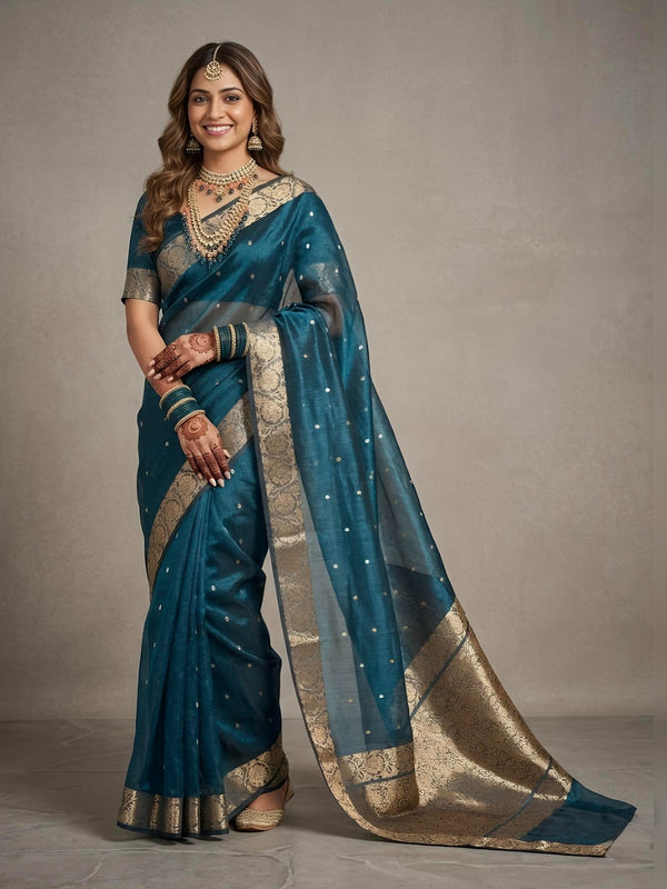 Rumeisa-Banarasi Tissue Silk Saree(Silkmark Certified)