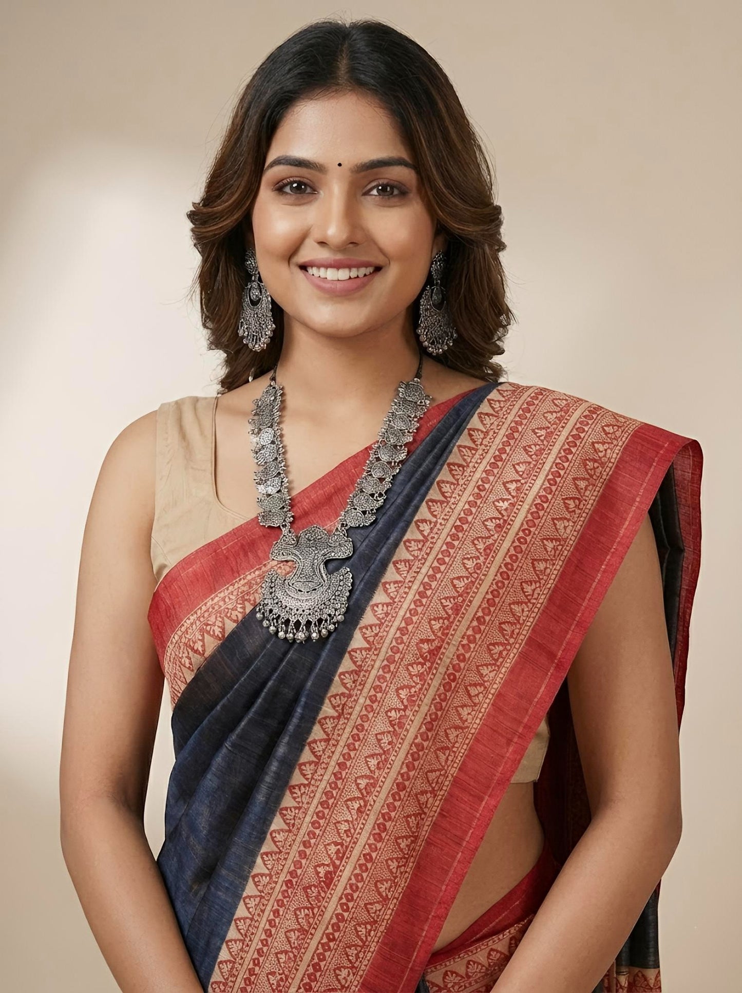 Yara– Pure Tussar Ghicha Silk Saree (Silk Mark Certified)