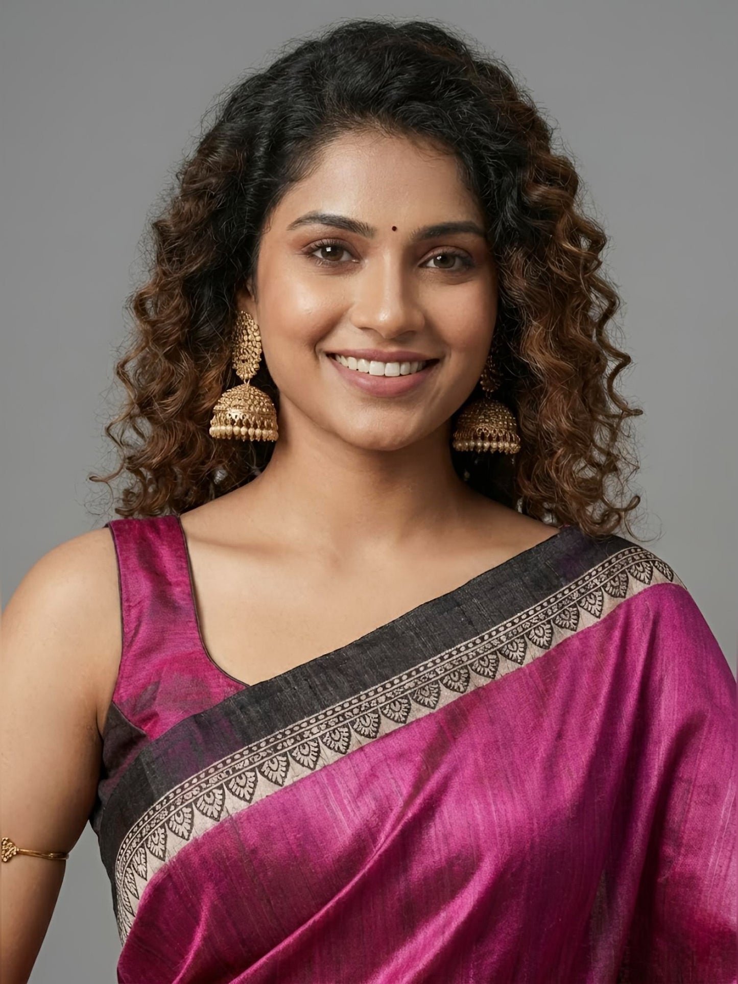 Kaantha – Pure Tussar Ghicha Silk Saree (Silk Mark Certified)