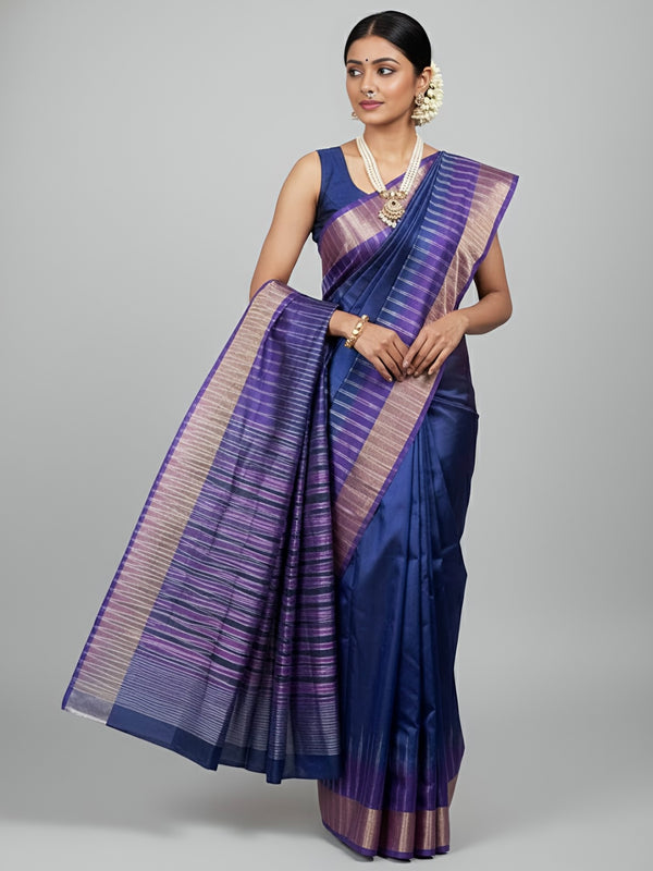 Akhaya – Par Kotki Katan Silk Saree - (Silkmark certified)