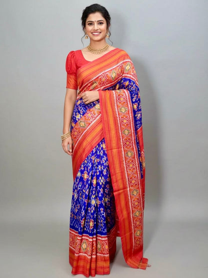 Dinesha– Ikkat Pure Silk Saree