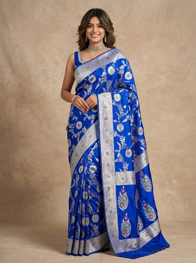 Shubamangala-Banarasi Mashru Mina Pure Silk