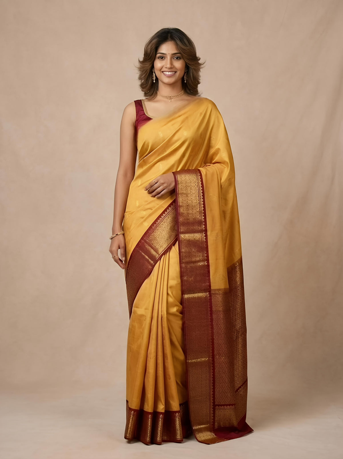 Ramona-Thirubuvanam Pure Handloom Silk Saree[Silk Mark Certified]