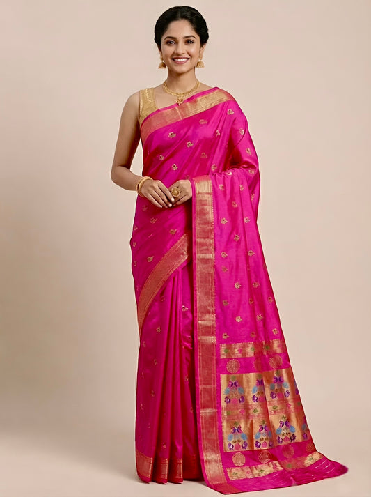 Sendhoora – Kadiyal Paithani Pure Silk Saree