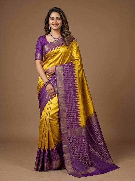 Hara- Pure Raw Silk Saree(Silkmark Certified)