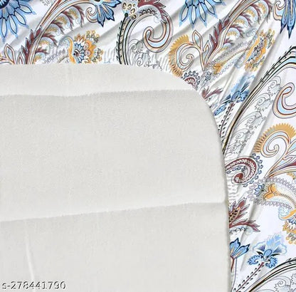 Magizh Fitted Double Bedsheet with 2 Pillow Covers