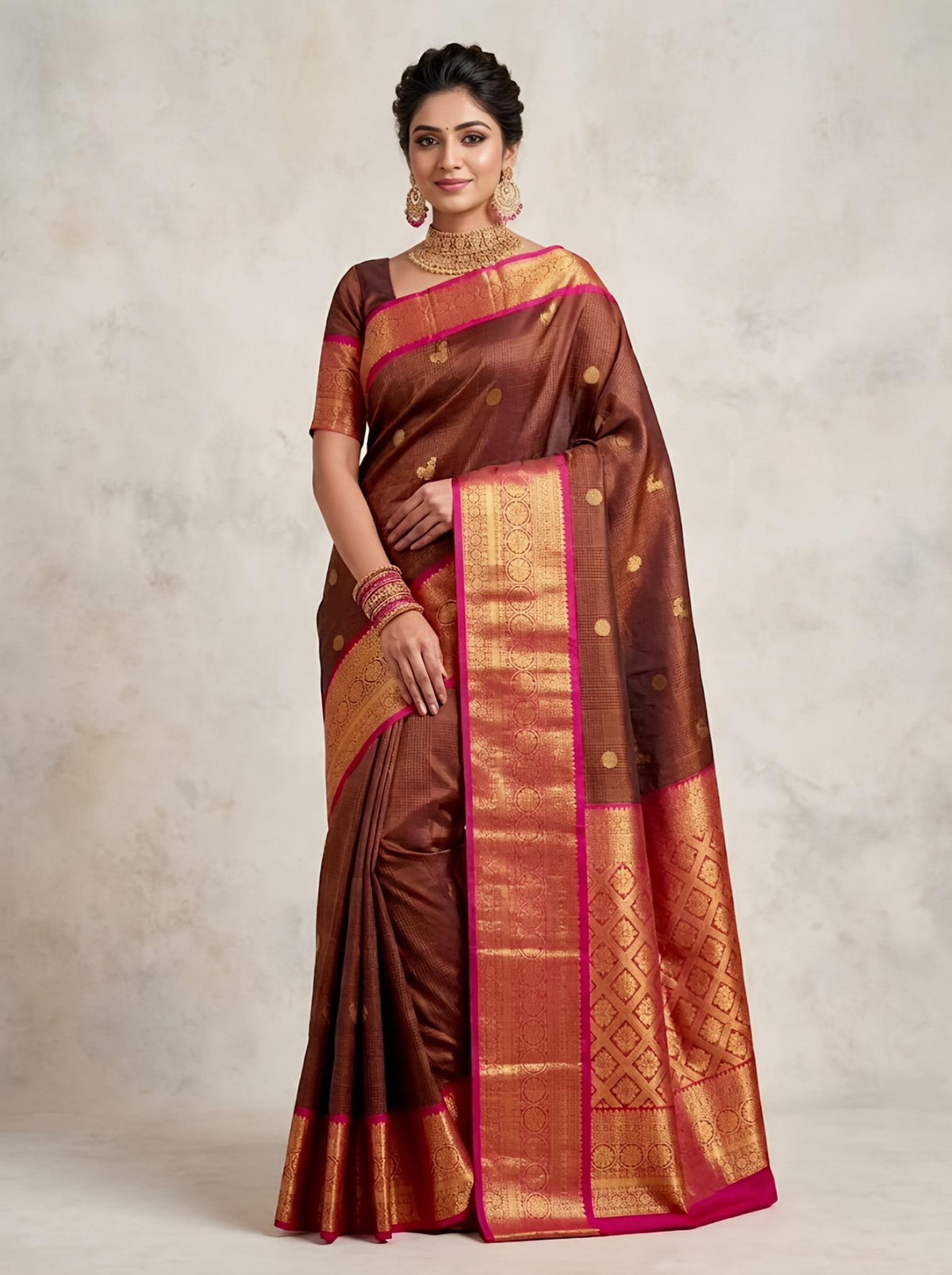 Amirdha-Thirubuvanam Pure Handloom Silk Saree[Silk Mark Certified]
