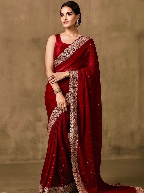 Kanmani Crystal Bloom Saree - Thugil