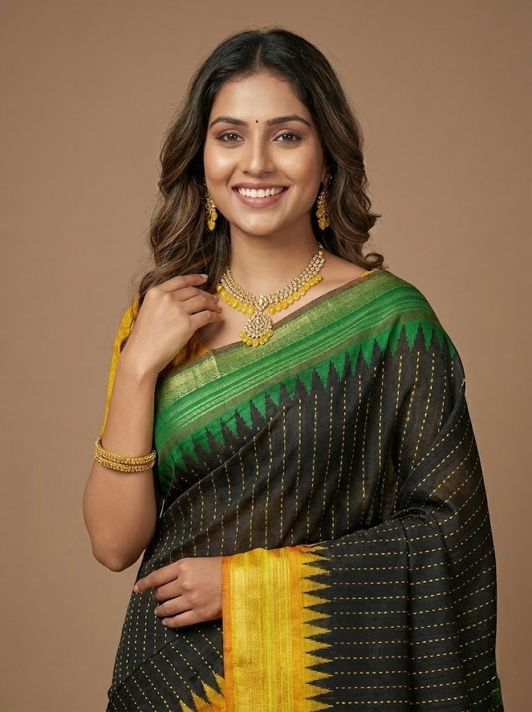 Varuna Devi- Pure Raw Silk Saree(Silkmark Certified)