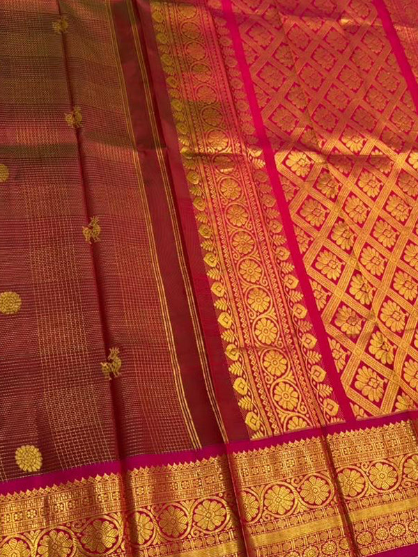Amirdha-Thirubuvanam Pure Handloom Silk Saree[Silk Mark Certified]