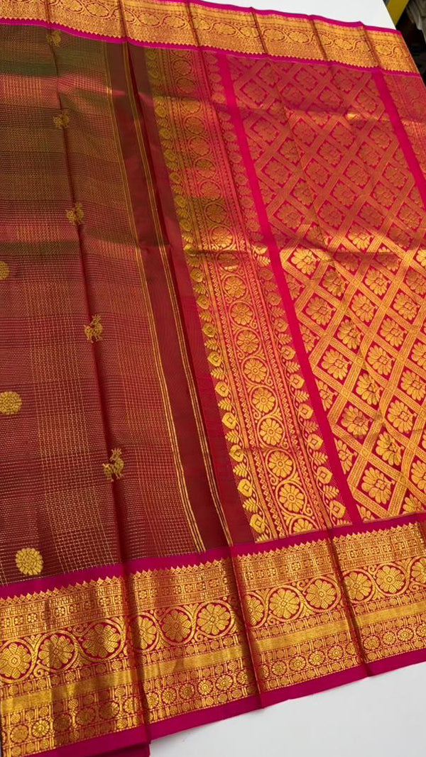 Amirdha-Thirubuvanam Pure Handloom Silk Saree[Silk Mark Certified]