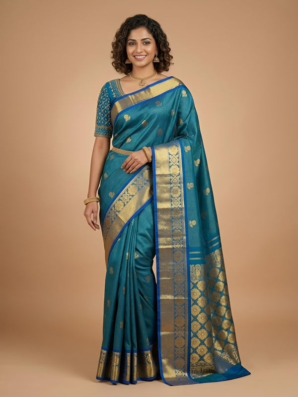 Adhiya-Thirubuvanam Pure Handloom Silk Saree[Silk Mark Certified]