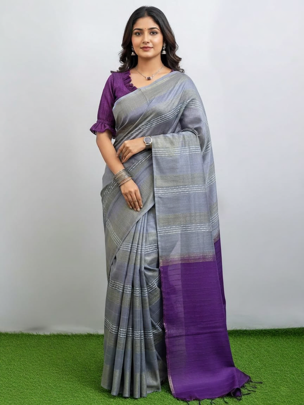 Thilagam - Premium Semi Tussar Silk Saree - Thugil