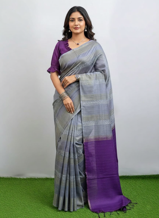 Thilagam - Premium Semi Tussar Silk Saree