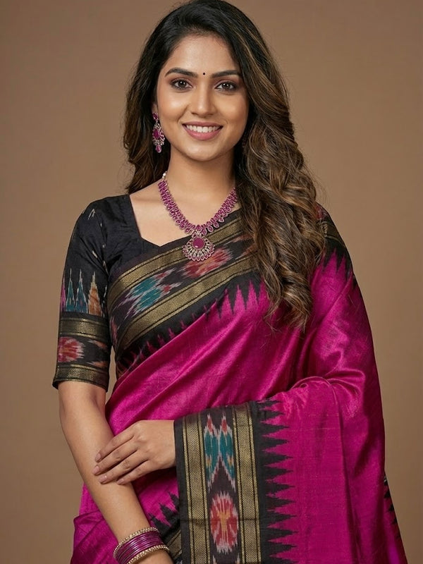 Ambuli-Pure Raw Silk Saree(Silk mark certified)