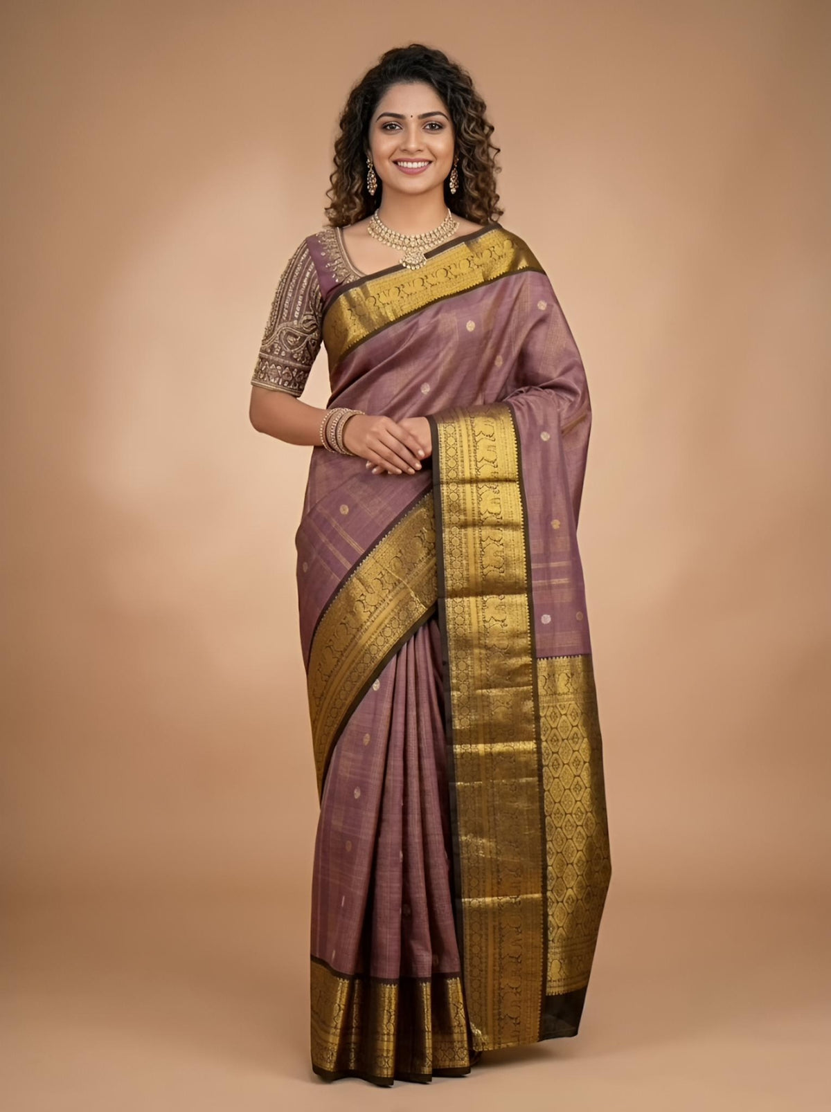 Beenash-Thirubuvanam Pure Handloom Silk Saree[Silk Mark Certified]