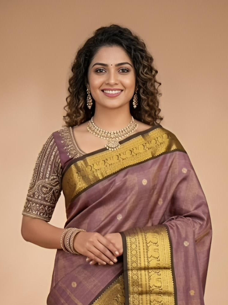 Beenash-Thirubuvanam Pure Handloom Silk Saree[Silk Mark Certified]