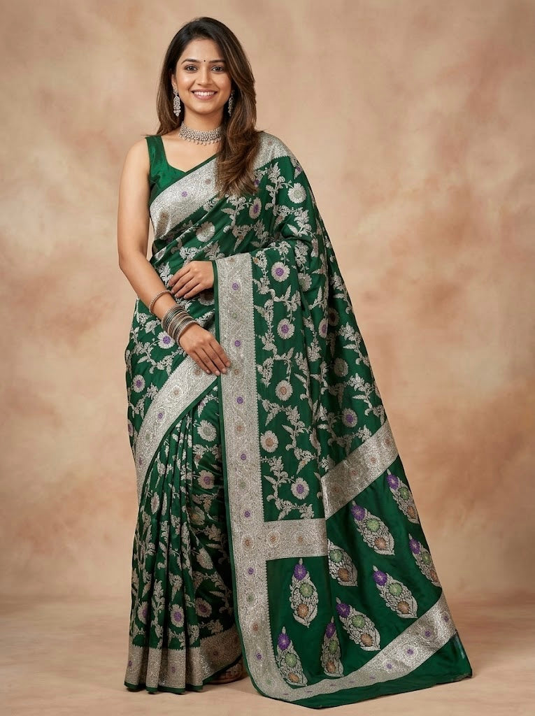 Girunee -Banarasi Mashru Mina Pure Silk