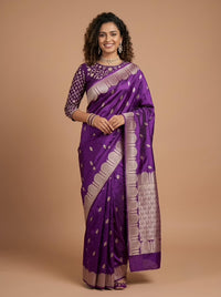 Nayagi -Banarasi Handloom Mashru Katan Silk Saree