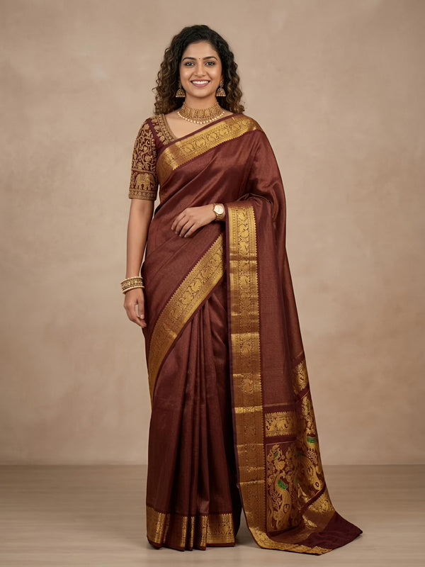 Arita -Thirubuvanam Pure Handloom Silk Saree[Silk Mark Certified]