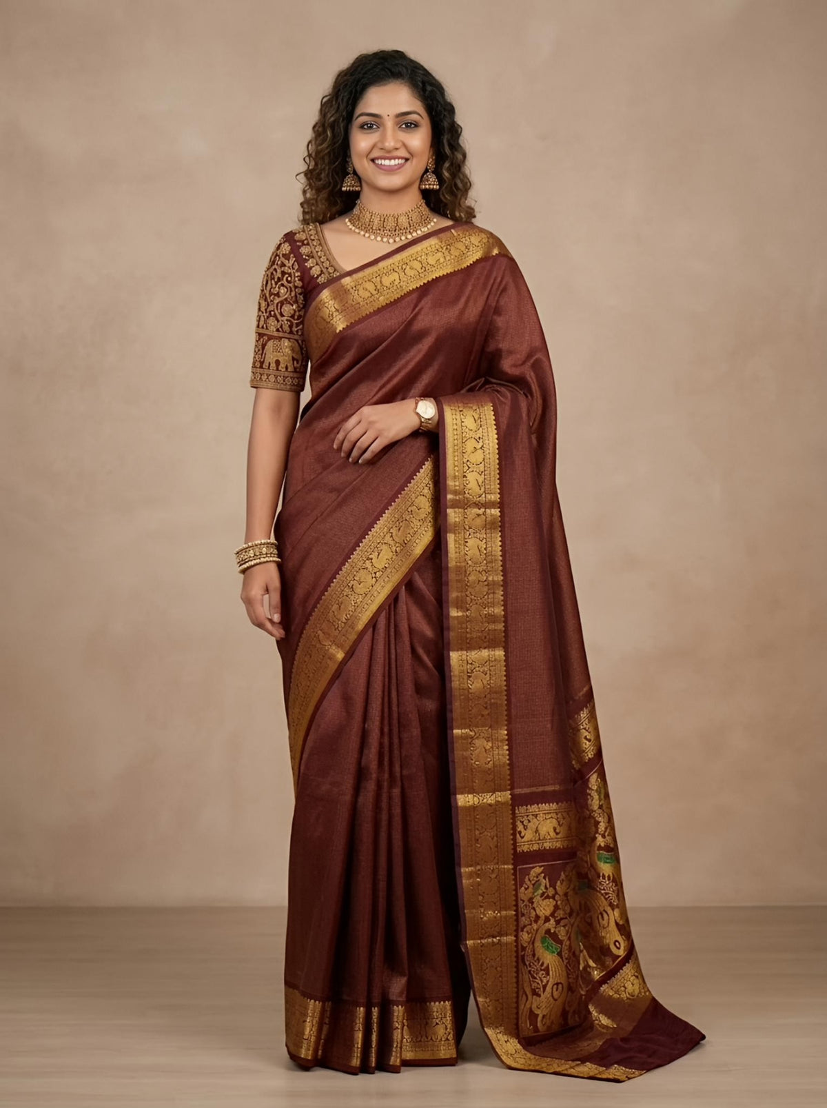 Arita -Thirubuvanam Pure Handloom Silk Saree[Silk Mark Certified]