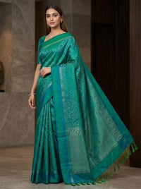 Saheei-Pure Handloom Double-Warp Soft Silk Saree[Silk Mark Certified ]