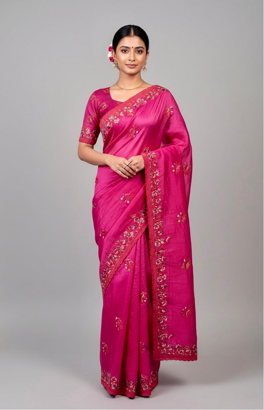 Samaira Soft Gold Crush SAREE