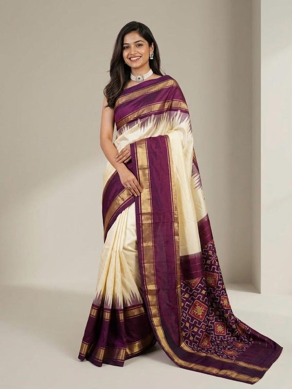 Shivika – Pochampally Double Ikkat Pure Silk Saree (Silk Mark Certified)